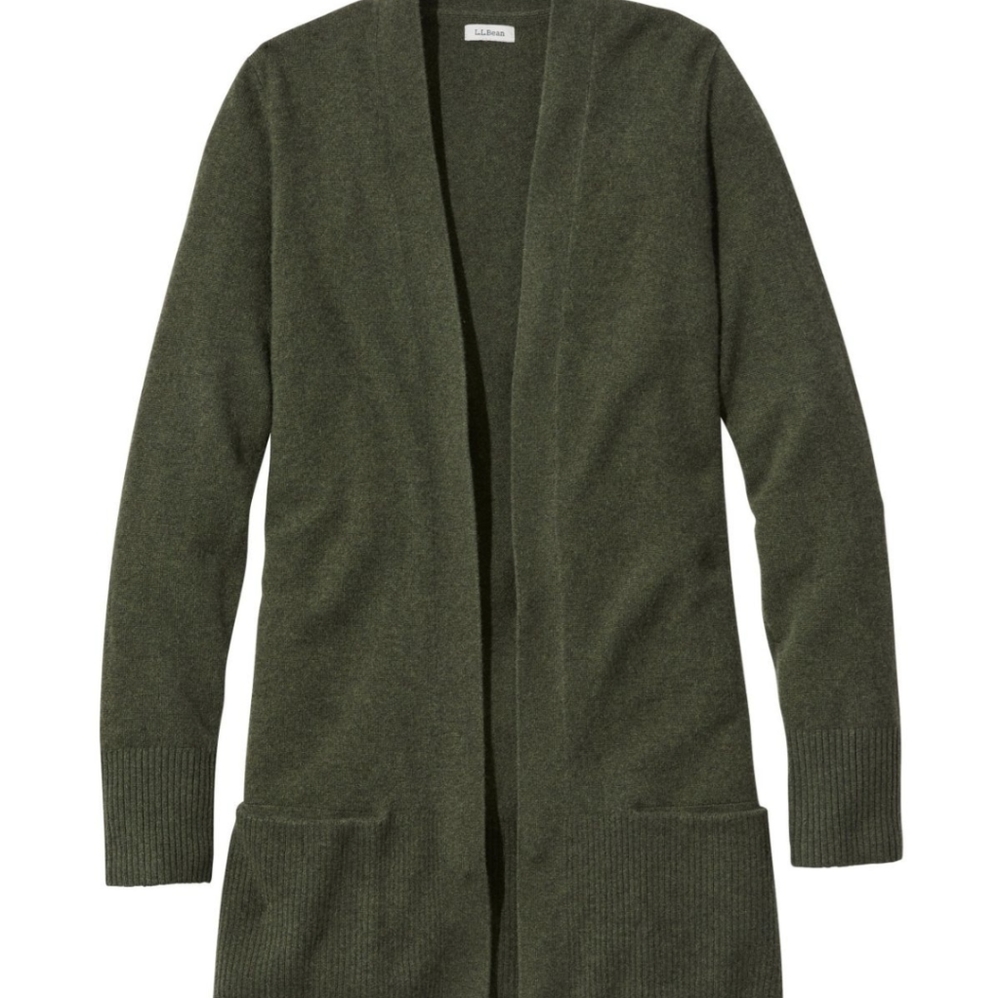 LL Bean Cashmere Open Cardigan XS